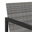 vidaXL Poly Rattan 7 Piece Removable Covers Outdoor Dining Set in Gray