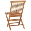 vidaXL Smooth Sanded Teak Hardwood Compact Outdoor Dining Set Natural/Brown