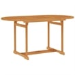 vidaXL Solid Teak Wood Medium Foldable Garden Dining Set Natural/Brown