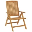 vidaXL Solid Teak Wood Standard Foldable Garden Dining Set in Brown