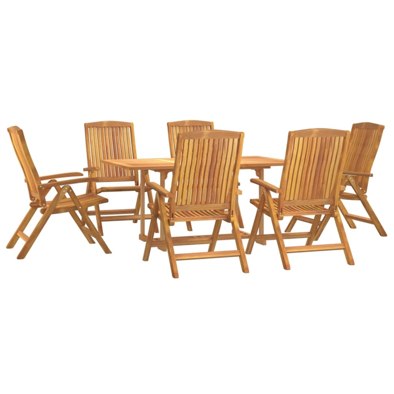 vidaXL Garden Dining Set Teak/Brown