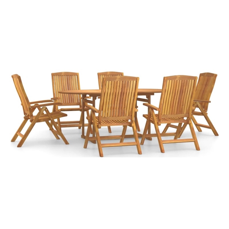vidaXL Garden Dining Set Teak/Brown