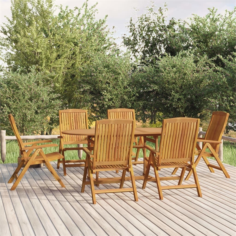 vidaXL Garden Dining Set Teak/Brown