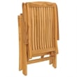 vidaXL Finely Sanded Solid Teak Wood 7 Piece Set Garden Dining Set in Brown