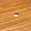 vidaXL Finely Sanded Solid Teak Wood 7 Piece Set Garden Dining Set in Brown