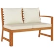 vidaXL Solid Acacia Wood Standard Modular Patio Dining Set Natural/Brown