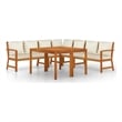 vidaXL Solid Acacia Wood Patio Dining Set Natural/Brown