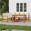 vidaXL Solid Acacia Wood Patio Dining Set Natural/Brown