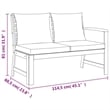 vidaXL Solid Acacia Wood/Polyester Patio Dining Set in Cream White