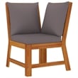 vidaXL Patio Dining Set in Dark Gray/Natural Wood