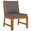 vidaXL Patio Dining Set in Dark Gray/Natural Wood