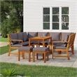 vidaXL Solid Wood Acacia Patio Dining Set in Brwon