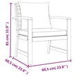 vidaXL Patio Dining Set in Dark Gray Cushions/Brown