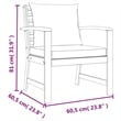 vidaXL Solid Wood Solid Acacia Wood Large Modular Patio Dining Set in Brown