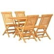 vidaXL Garden Dining Set Natural Teak/Brown