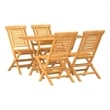 vidaXL Garden Dining Set Natural Teak/Brown