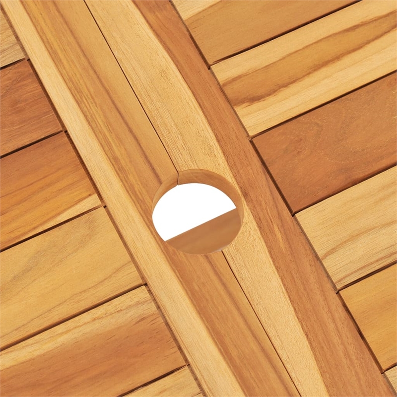 vidaXL Solid Teak Wood Medium Folding Garden Dining Set Teak/Brown