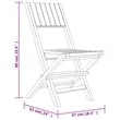 vidaXL Solid Teak Wood Medium Foldable Garden Dining Set in Brown