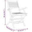 vidaXL Solid Teak Wood Medium Foldable Garden Dining Set in Brown