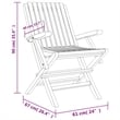 vidaXL Solid Teak Wood 5 Piece Foldable Garden Dining Set in Brown