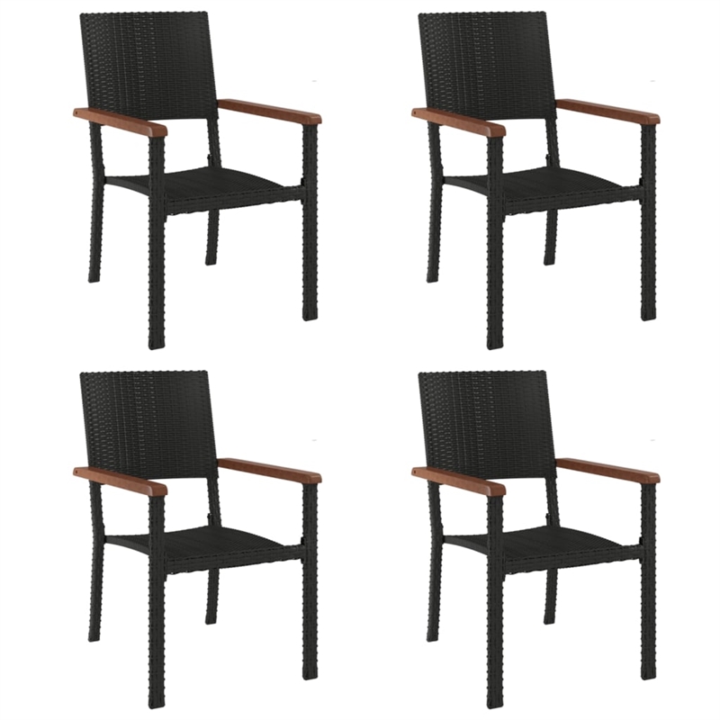vidaXL Garden Dining Set in Black and Brown