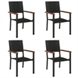 vidaXL Garden Dining Set in Black and Brown