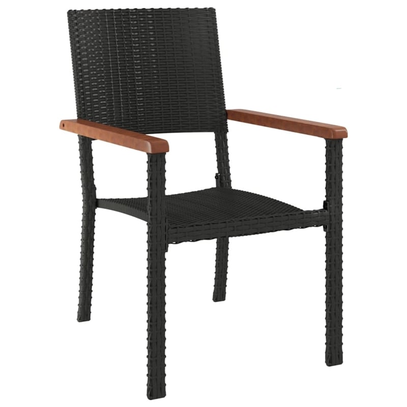 vidaXL 7 Piece Garden Dining Set in Black