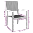 vidaXL 7 Piece Garden Dining Set in Black