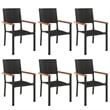 vidaXL Garden Dining Set in Black and Brown
