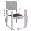 vidaXL Garden Dining Set in Black and Brown