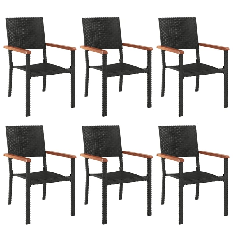 vidaXL Garden Dining Set in Black and Brown