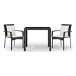 vidaXL Garden Dining Set in Black and Cream White