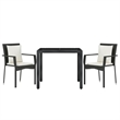 vidaXL Garden Dining Set in Black and Cream White