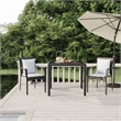 vidaXL Garden Dining Set in Black and Cream White