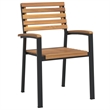 vidaXL Solid Acacia Wood and Powder-Coated Steel Garden Dining Set in Brown