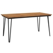 vidaXL Solid Acacia Wood and Powder-Coated Steel Garden Dining Set in Brown