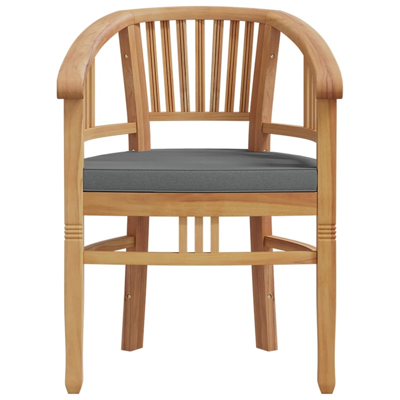 vidaXL Small Patio Dining Set in Teak Wood - Set Of 2