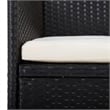 vidaXL Garden Dining Set in Black/Cream White