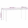 vidaXL Poly Rattan & Tempered Glass Medium Garden Dining Set in Black