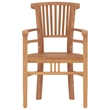 vidaXL Solid Teak Wood Medium Ergonomic Garden Dining Set in Brown