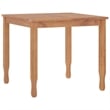 vidaXL Solid Teak Wood Medium Ergonomic Garden Dining Set in Brown