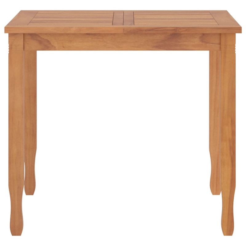 vidaXL Solid Teak Wood Medium Ergonomic Garden Dining Set in Brown