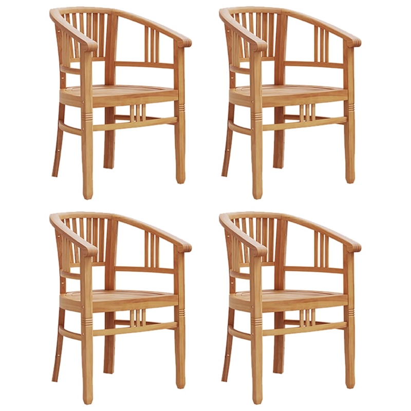 vidaXL Solid Teak Wood Sturdy Garden Dining Set in Brown/Teak
