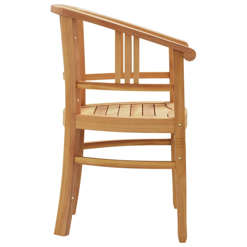 vidaXL Teak Wood Medium Durable Garden Dining Set in Brown