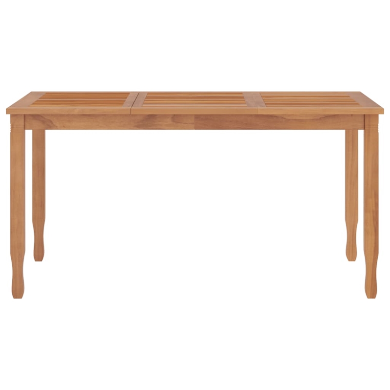 vidaXL Teak Wood Medium Durable Garden Dining Set in Brown