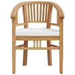 vidaXL Patio Dining Set Teak Wood/Cream White - Set of 4