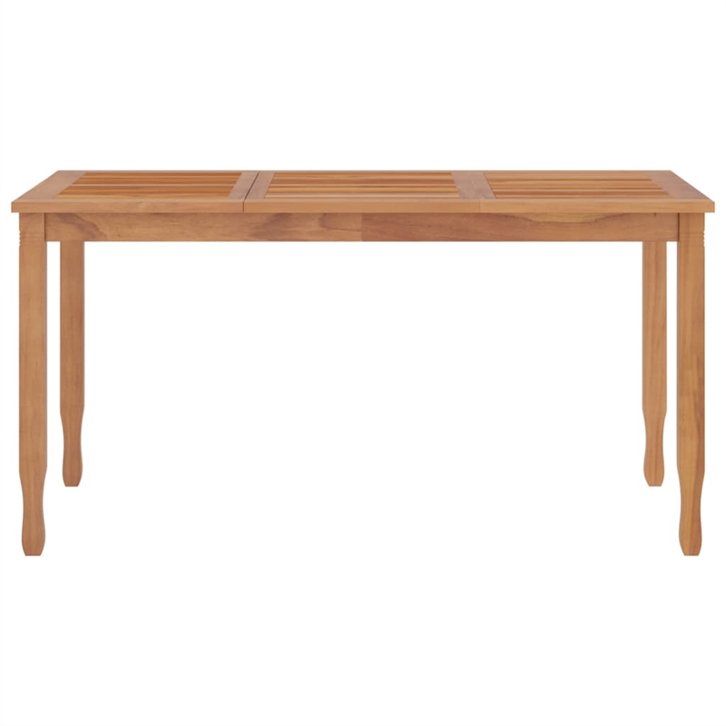 vidaXL Solid Teak Wood Large Durable Garden Dining Set in Brown