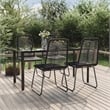 vidaXL PE Rattan 5 Piece Set Garden Dining Set in Black