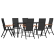 vidaXL Garden Dining Set in Black and Brown