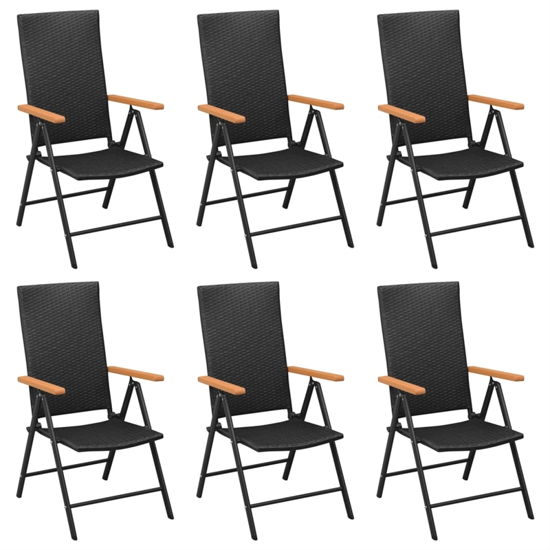 vidaXL Garden Dining Set in Black and Brown